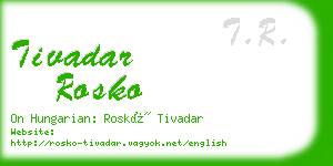 tivadar rosko business card